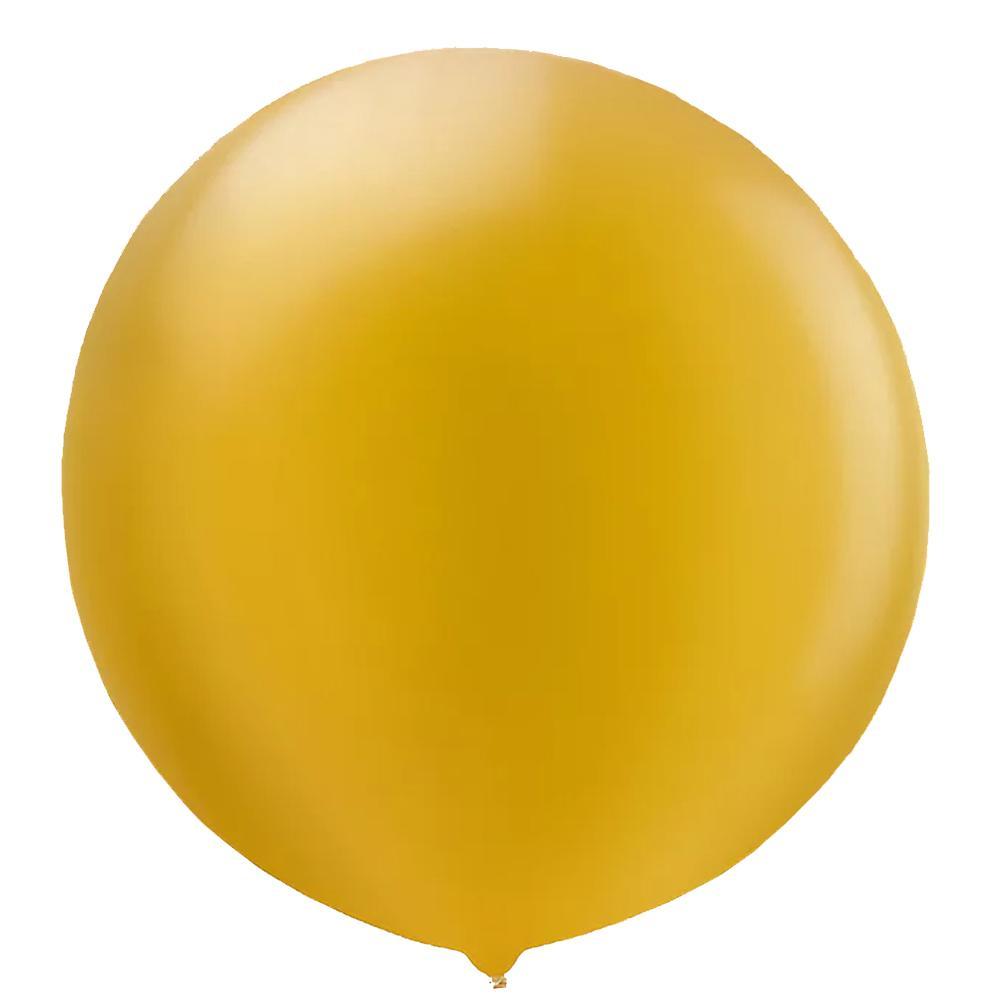 Gold Pearlized Balloon 24in, 4pcs Balloons & Streamers - Party Centre