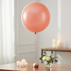 Rose Gold Pearlized Balloons 24in, 4pcs Balloons & Streamers - Party Centre