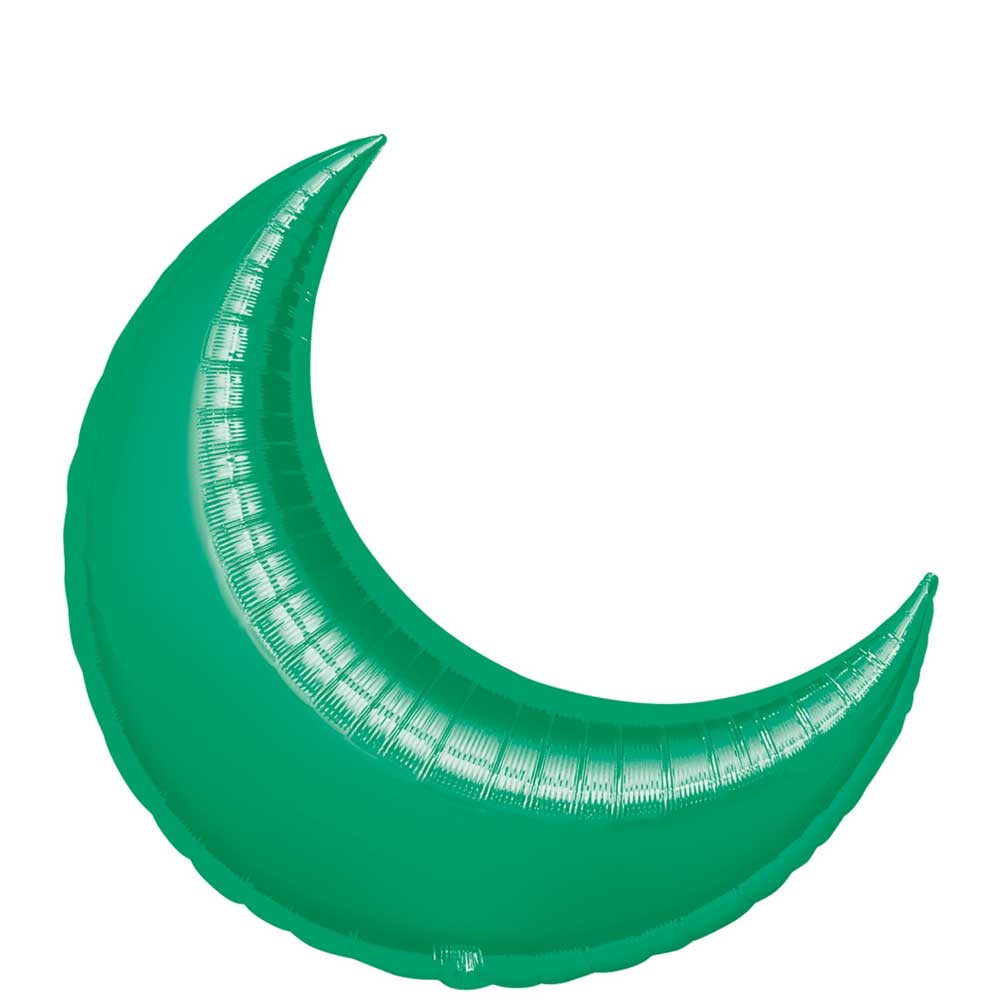 Green Crescent Super Shape Balloon  26in Balloons & Streamers - Party Centre