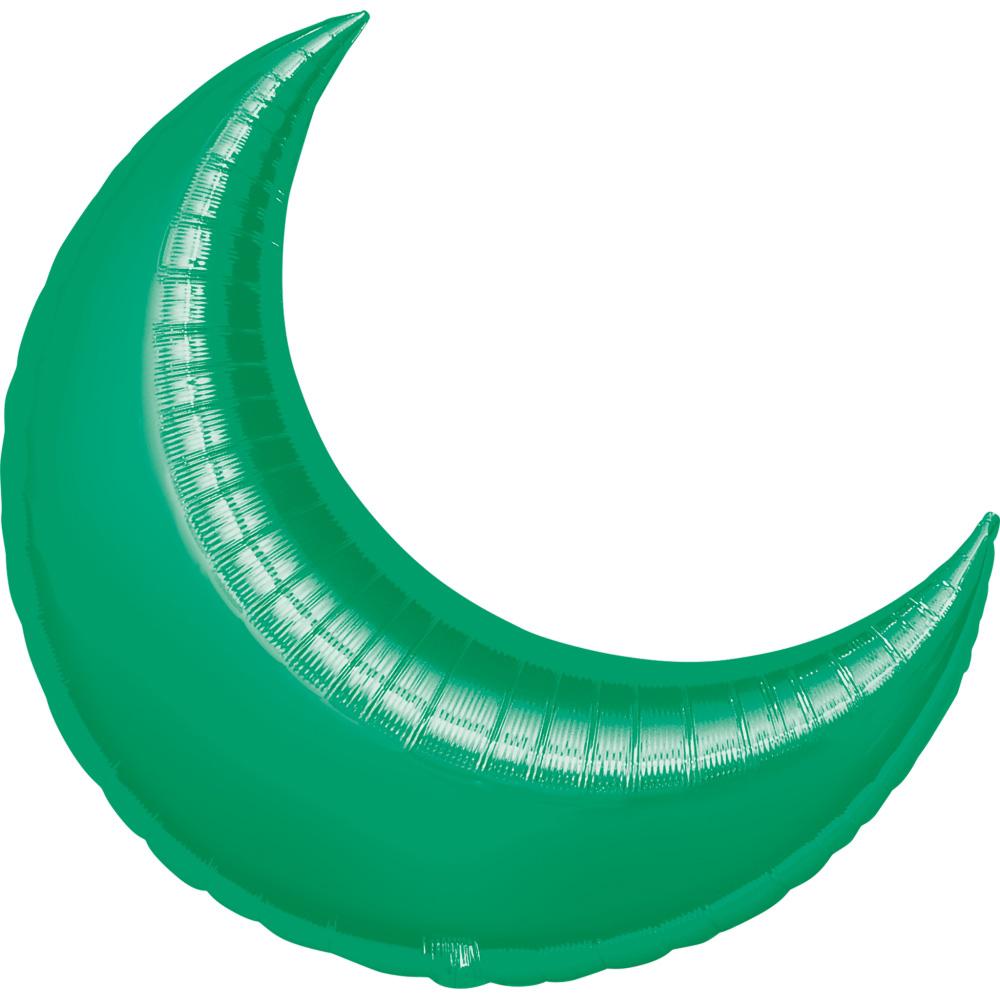 Green Crescent Super Shape Balloon 35in Balloons & Streamers - Party Centre
