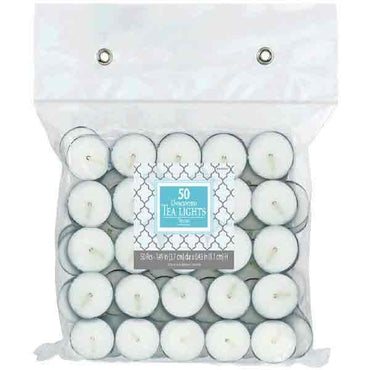 Unscented Candles Tealight 50pcs