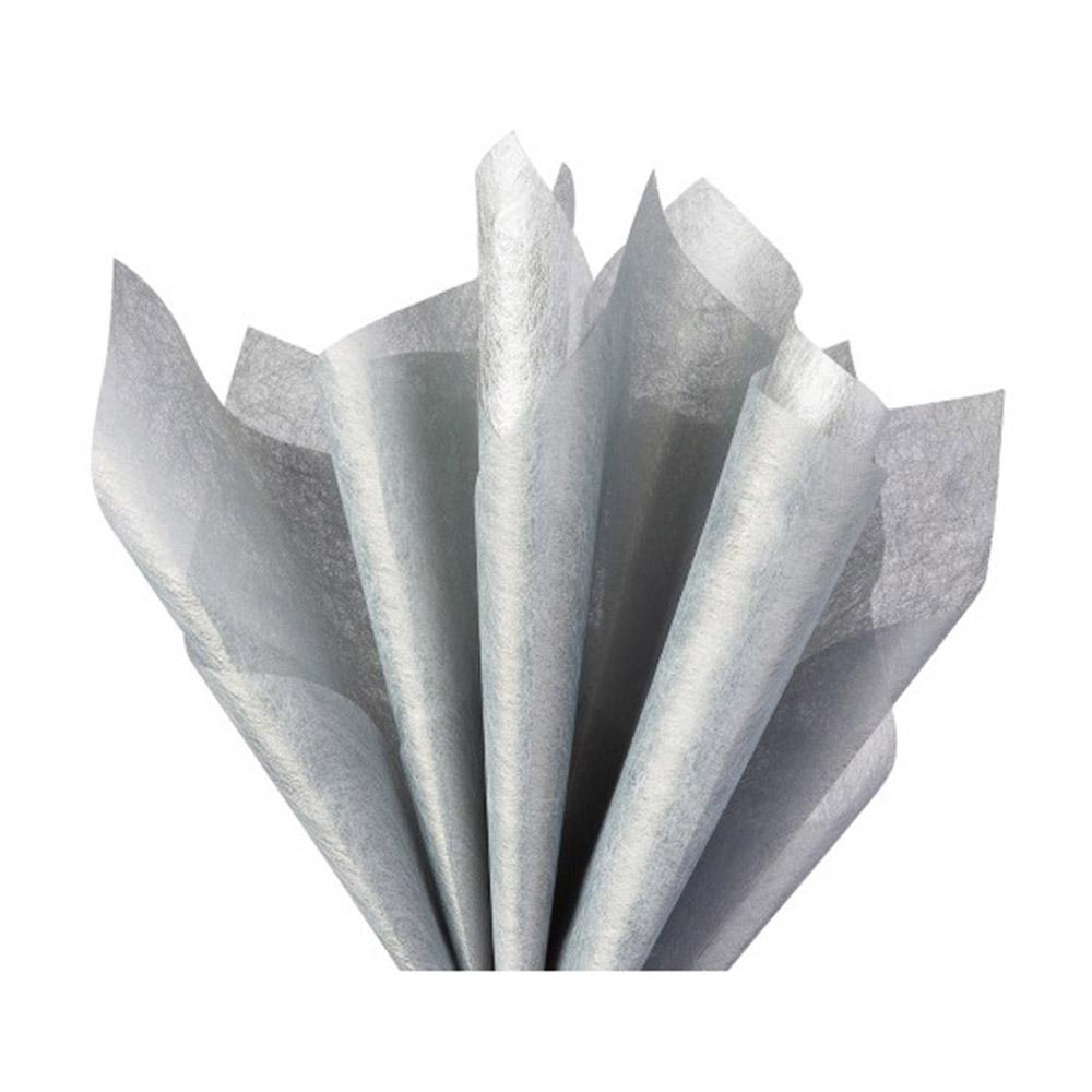Silver Wrapping Tissue 20in x 20in, 5pcs Party Favors - Party Centre
