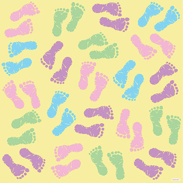 Baby Feet Gift Wrap Value Roll Party Favors - Party Centre