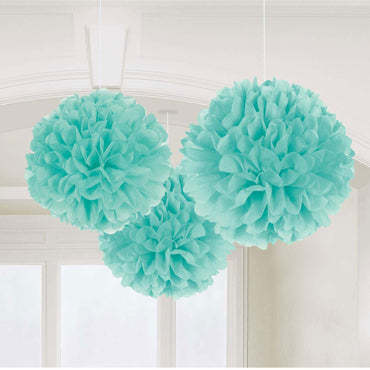 Robin's Egg Fluffy Decorations Tissue Paper 3pcs Decorations - Party Centre