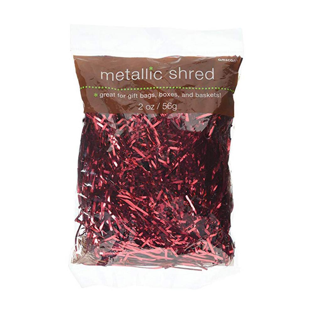 Red Metallic Shred 2oz Party Favors - Party Centre