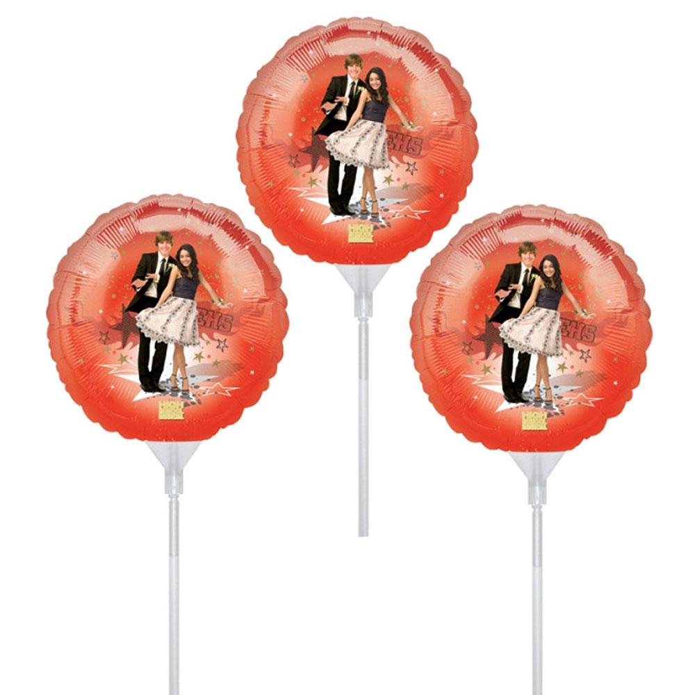 High School Musical EZ-Fill Foil Balloons 9in, 3pcs Balloons & Streamers - Party Centre