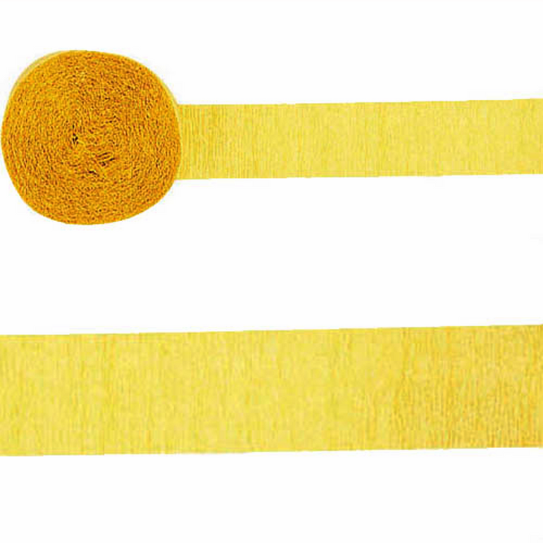 Yellow Sunshine Primrose Crepe Streamer Decorations - Party Centre