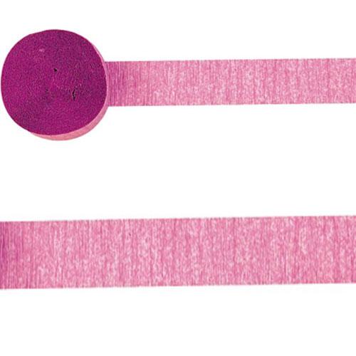 Bright Pink Crepe Streamer 4.4cmx24.7m Decorations - Party Centre