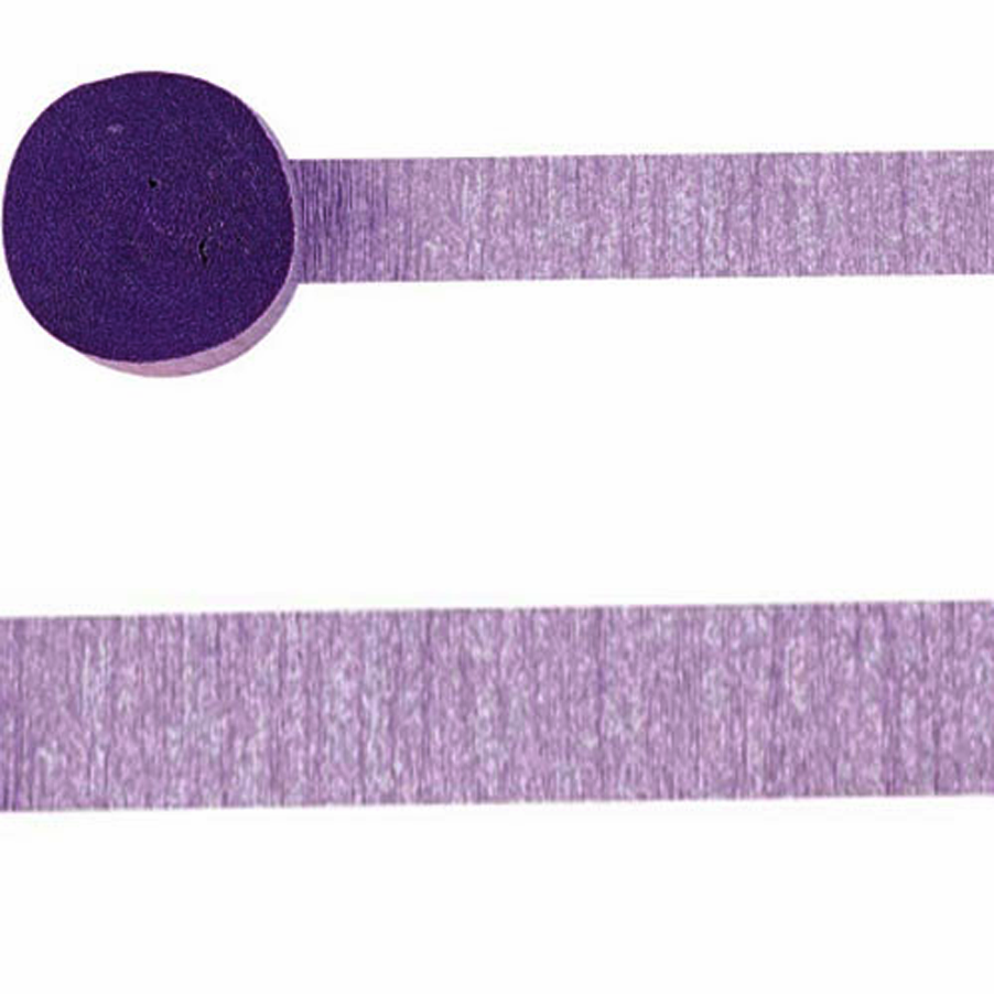 New Purple Crepe Streamer 4.4cmx24.7m Decorations - Party Centre