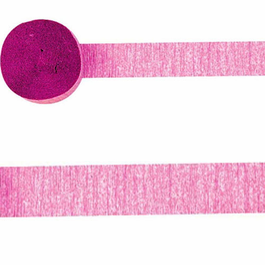 New Pink Crepe Streamer 4.4cmx24.7m Decorations - Party Centre