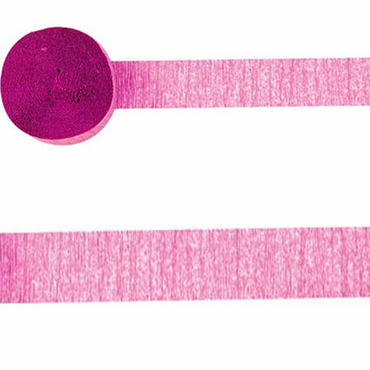 New Pink Crepe Streamer 4.4cmx24.7m Decorations - Party Centre