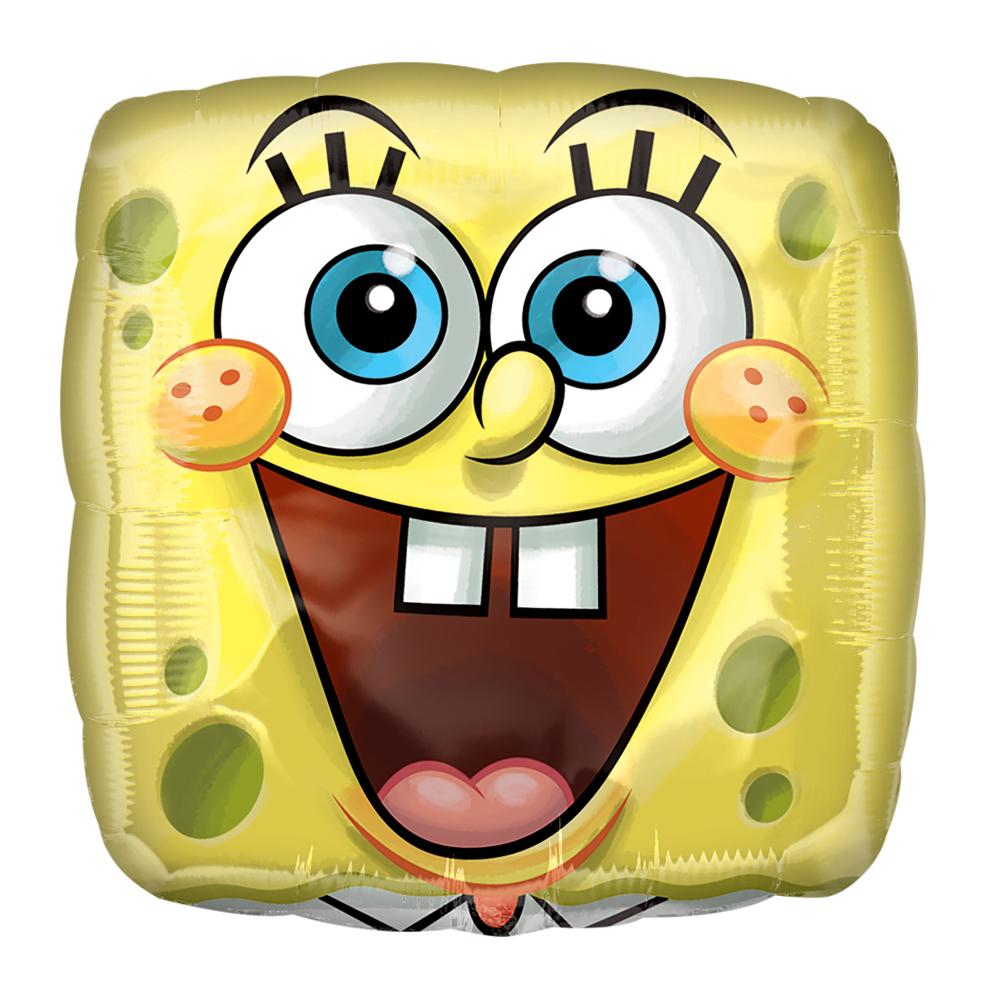 SpongeBob Square Face Foil Balloon 18in Balloons & Streamers - Party Centre