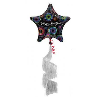 Countdown New Year Coil Tail Balloon 70in Balloons & Streamers - Party Centre