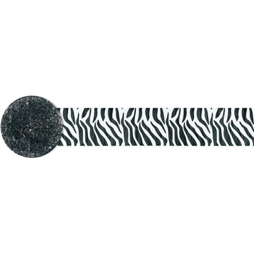 Zebra Stripes Crepe Streamer 81ft Decorations - Party Centre