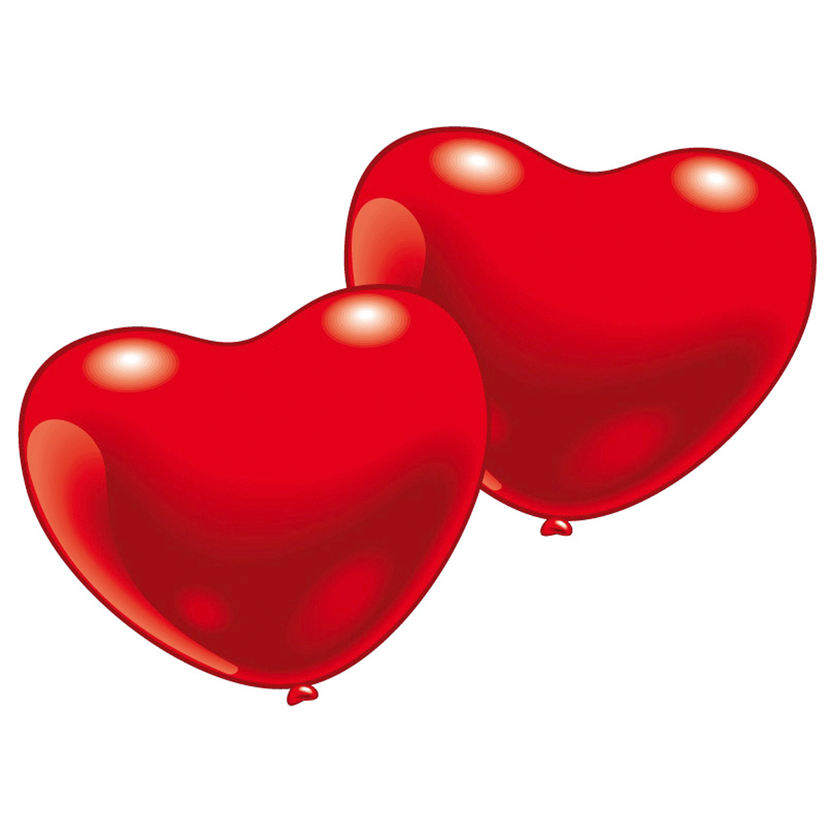 Large Red Heart Balloons 100pcs Balloons & Streamers - Party Centre