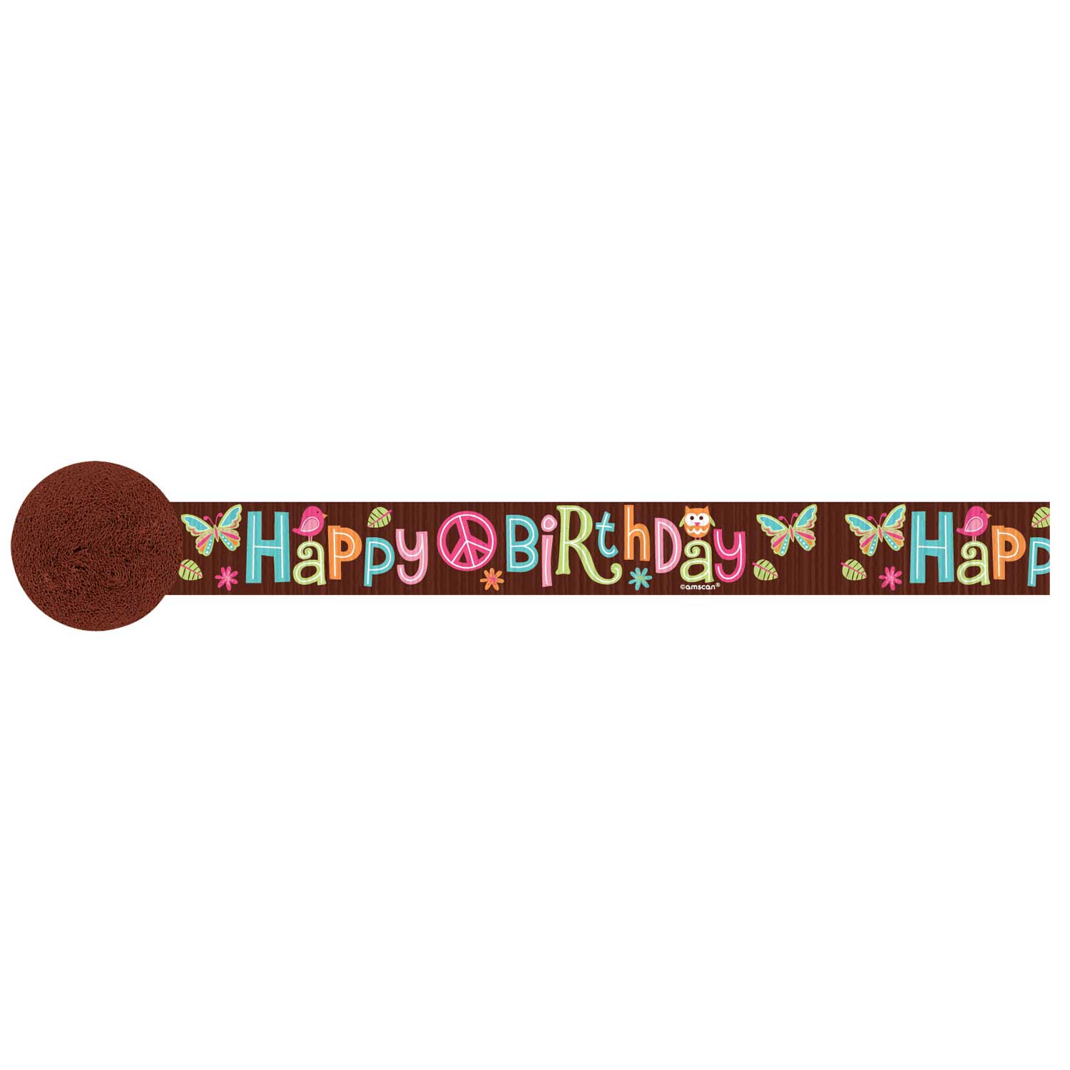 Hippie Birthday Streamer Crepe Decorations - Party Centre