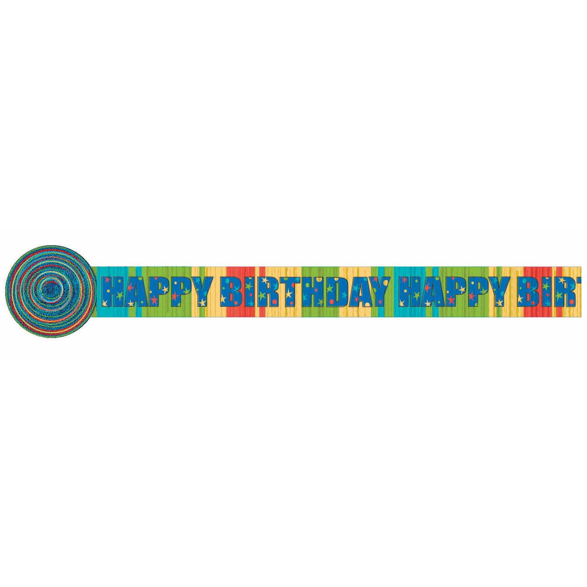 A Year To Celebrate Happy Birthday Crepe Streamer 30ft Decorations - Party Centre