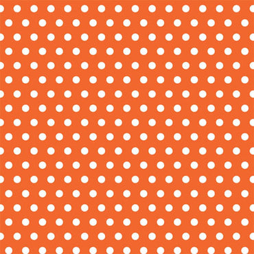 Polka Dot Orange Gift Wrap 16ft x 30in Party Favors - Party Centre