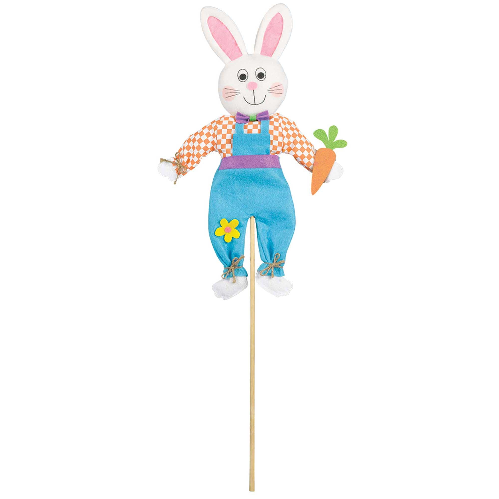 Bunny Fabric Stake Decoration 24in Decorations - Party Centre