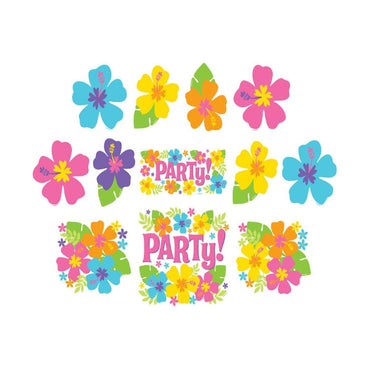 Value Pack Hibiscus Cutouts 12pcs Decorations - Party Centre