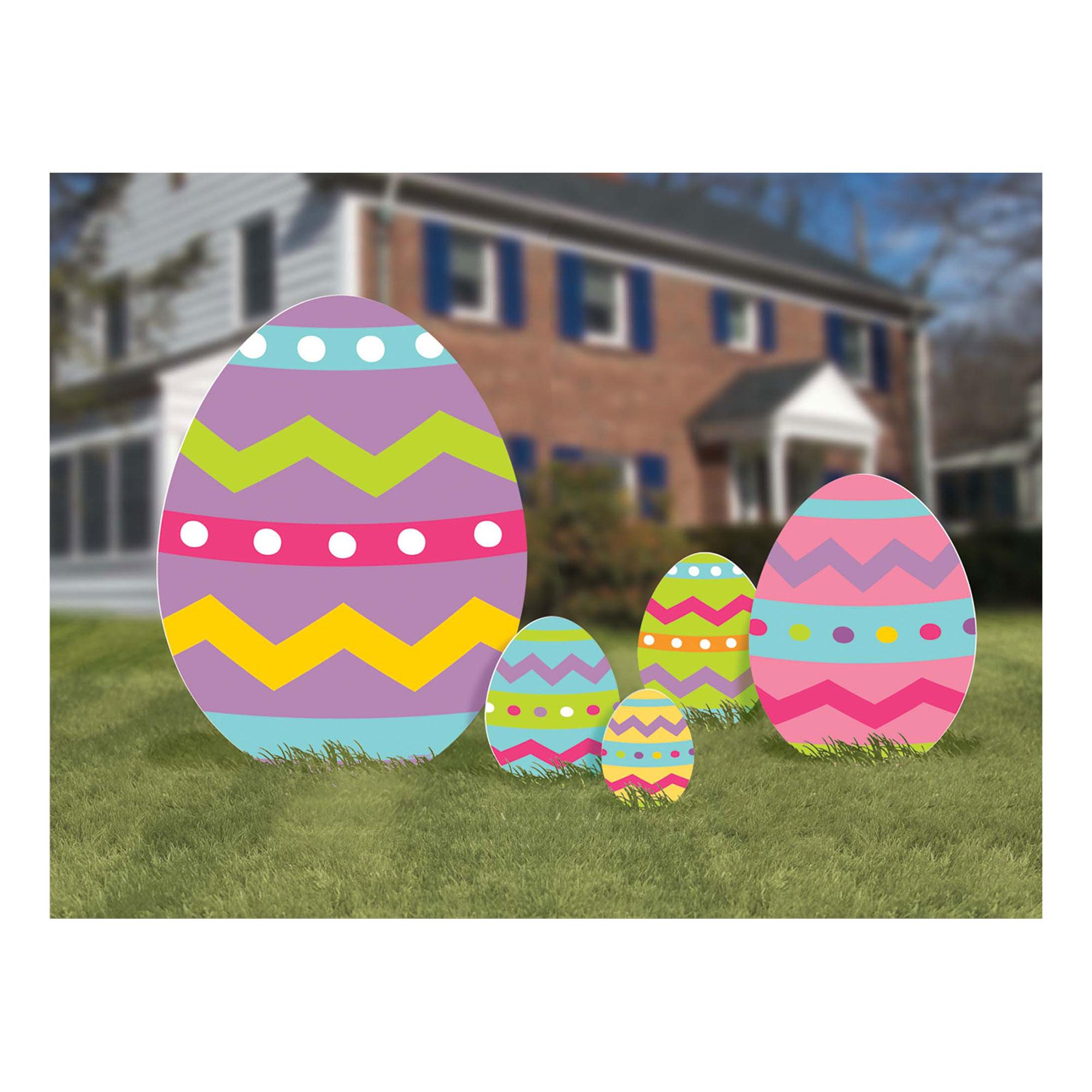 Easter Eggs Yard Sign Decorations - Party Centre