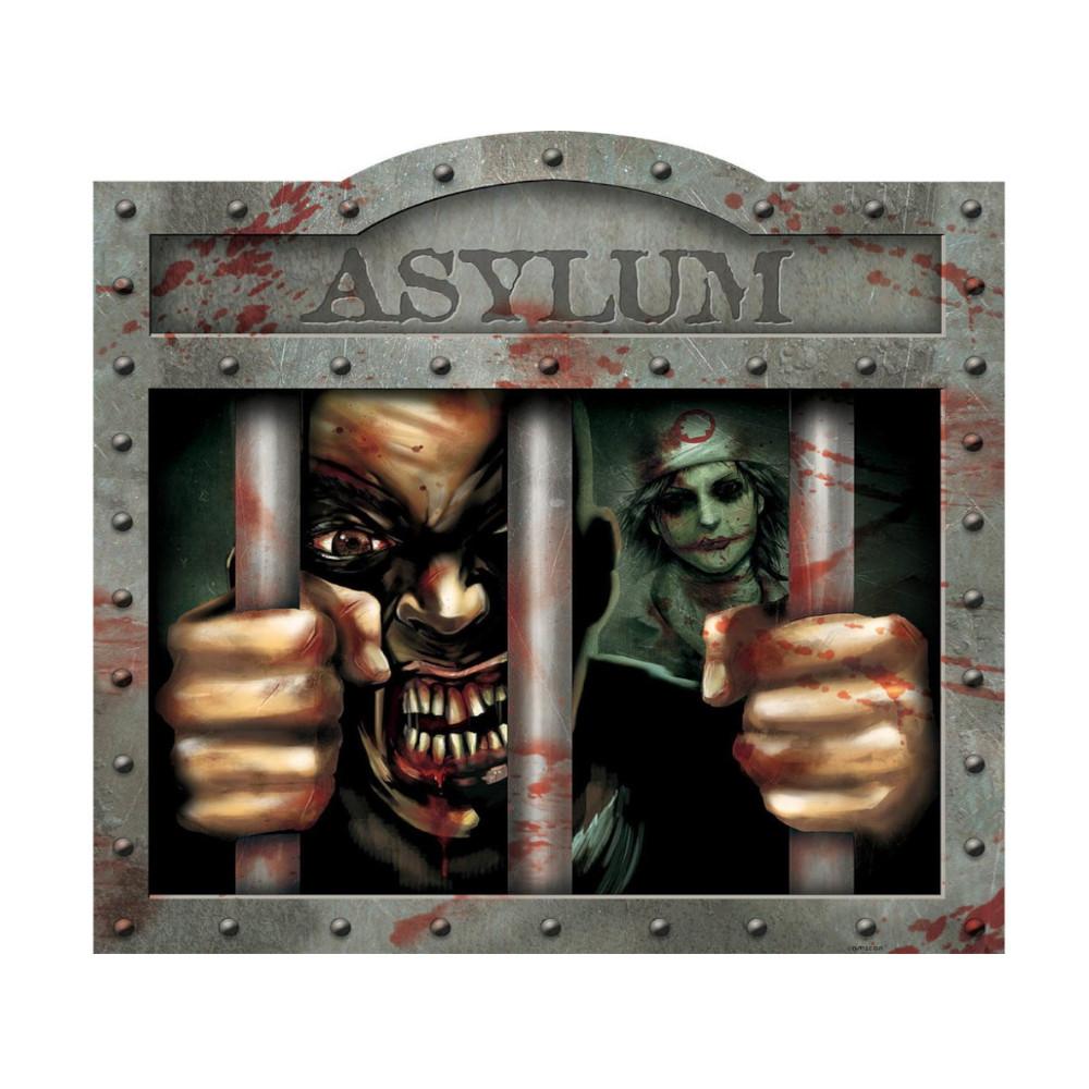 Behind Bars Asylum Cutout 15in Decorations - Party Centre
