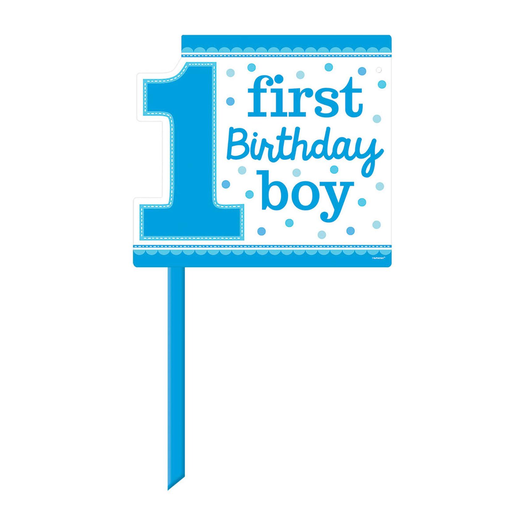 1st Birthday Boy Yard Sign 14in x 15in