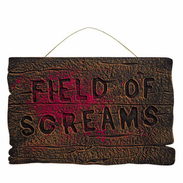 Halloween Field Of Scream Sign Decorations - Party Centre