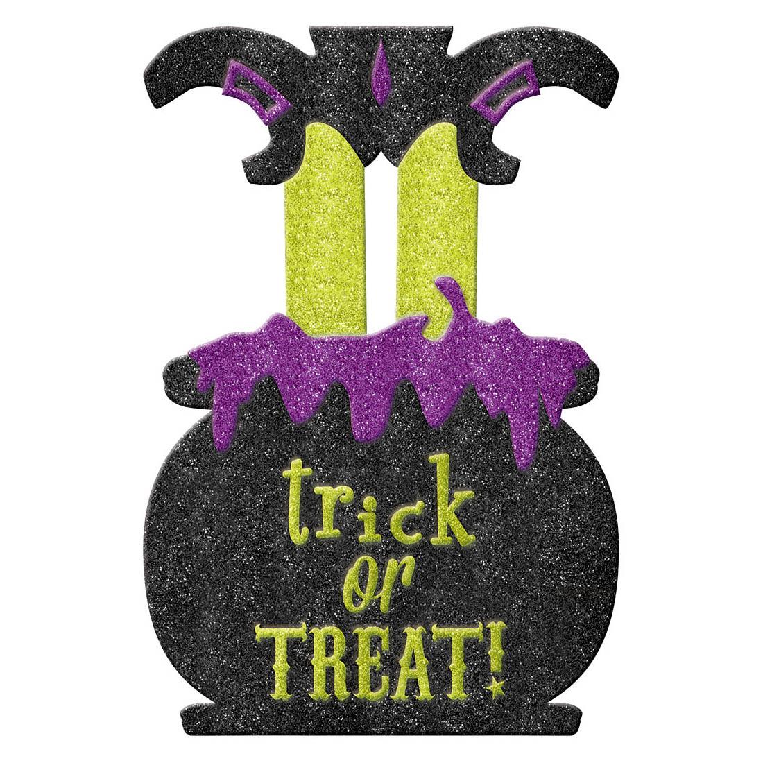 Witch Yard Glitter Foam With Stakes 22in Decorations - Party Centre