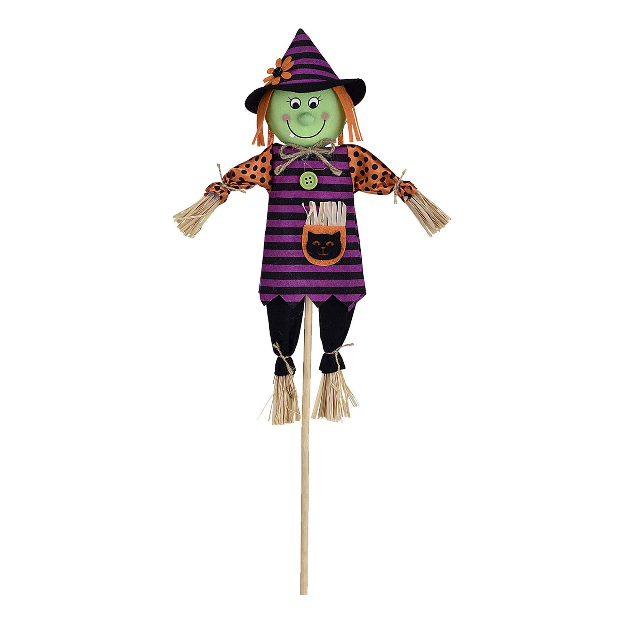 Witch Fabric Yard Stake 24in Decorations - Party Centre