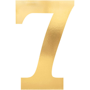 #7 Gold Small Cutout Decoration 9in, 6pcs Decorations - Party Centre