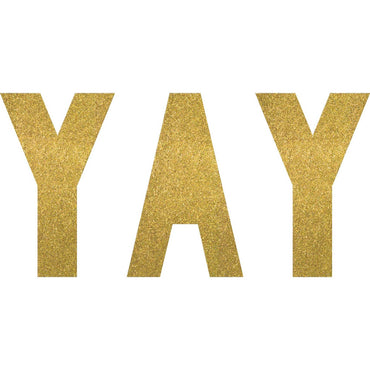 Signs Of The Times Cardboard Glitter Coutouts Decorations - Party Centre