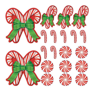 Candy Cane Mega Value Pack Paper Cutouts Decorations - Party Centre