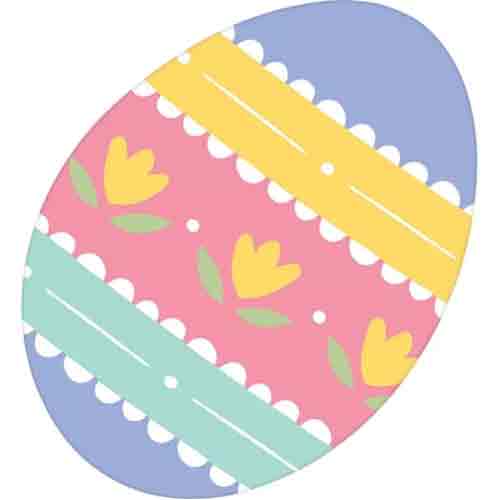 Pastel Easter Egg Paper Cutout