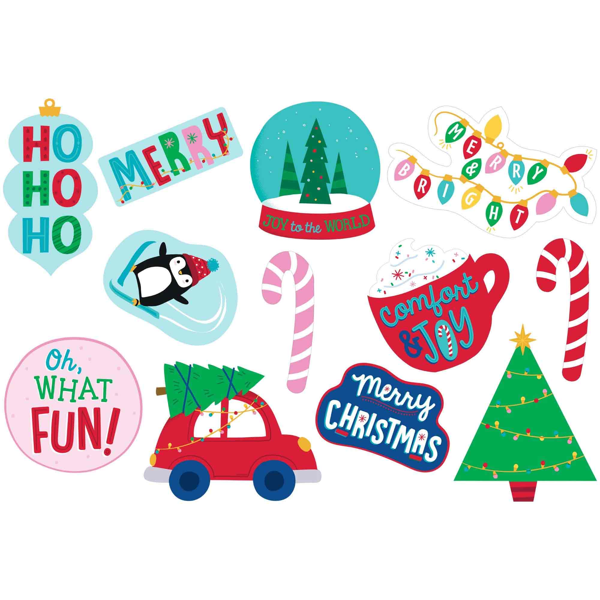 Merry & Bright Value Pack Paper Cutouts