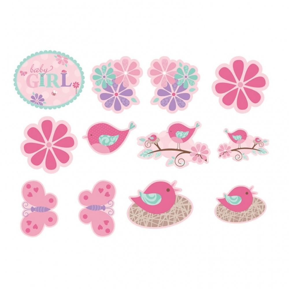 Tweet Baby Girl Value Pack Cutouts 12pcs Decorations - Party Centre