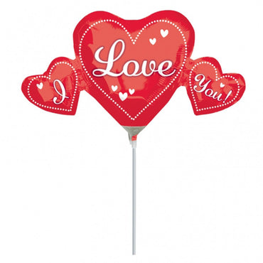 I Love You Trio Mini Shape Balloon Balloons & Streamers - Party Centre