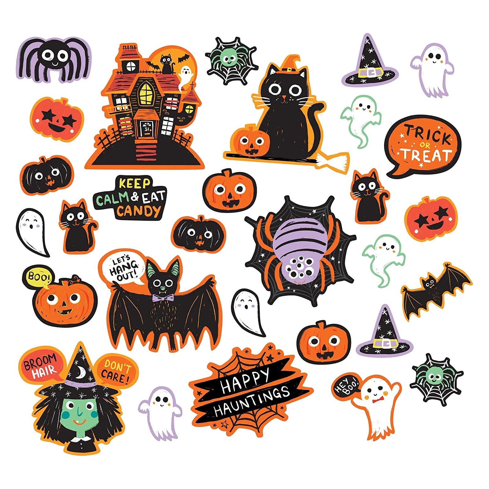 Spooky Friends Cutouts Paper 30pcs