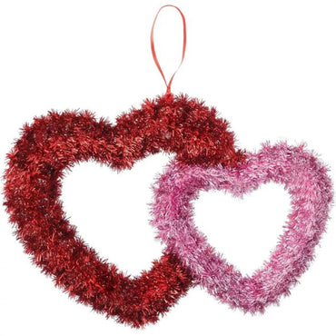 Hearts Tinsel Decorations