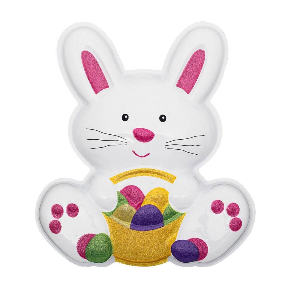 Easter 3-D Jumbo Plastic Glitter Bunny Decorations - Party Centre