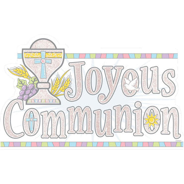 Communion Plastic Glitter Cutout 18in Decorations - Party Centre