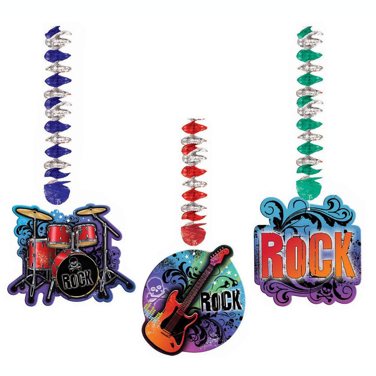 Rock Star Printed Dangling Cutouts 3pcs