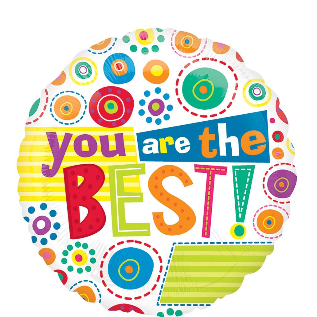 You're The Best Whimsy Dots Foil Balloon 18in Balloons & Streamers - Party Centre