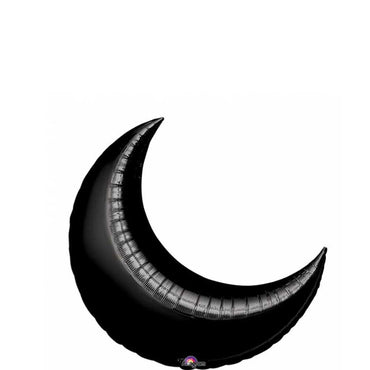 Black Crescent Mini Shape Balloon 17in Balloons & Streamers - Party Centre