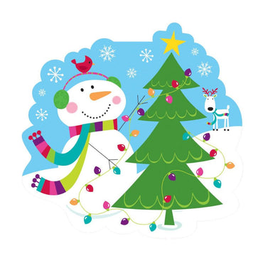 Joyful Snowman Cutout 10.5in Decorations - Party Centre