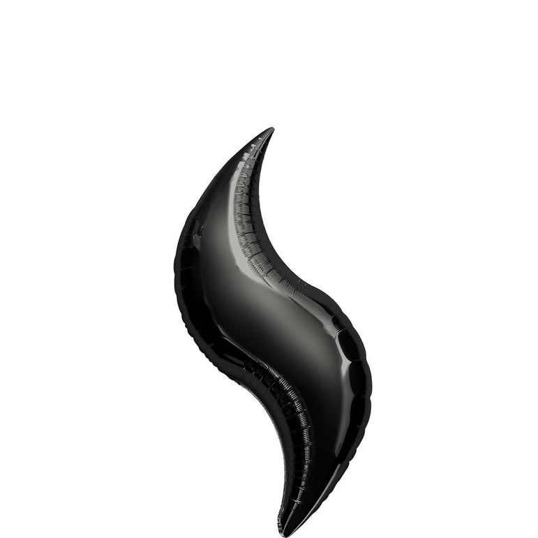 Black Curve Foil Balloon 28in Balloons & Streamers - Party Centre