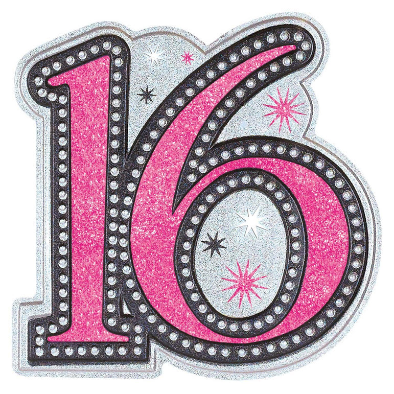 Glitter Vacuum Form Sweet 16