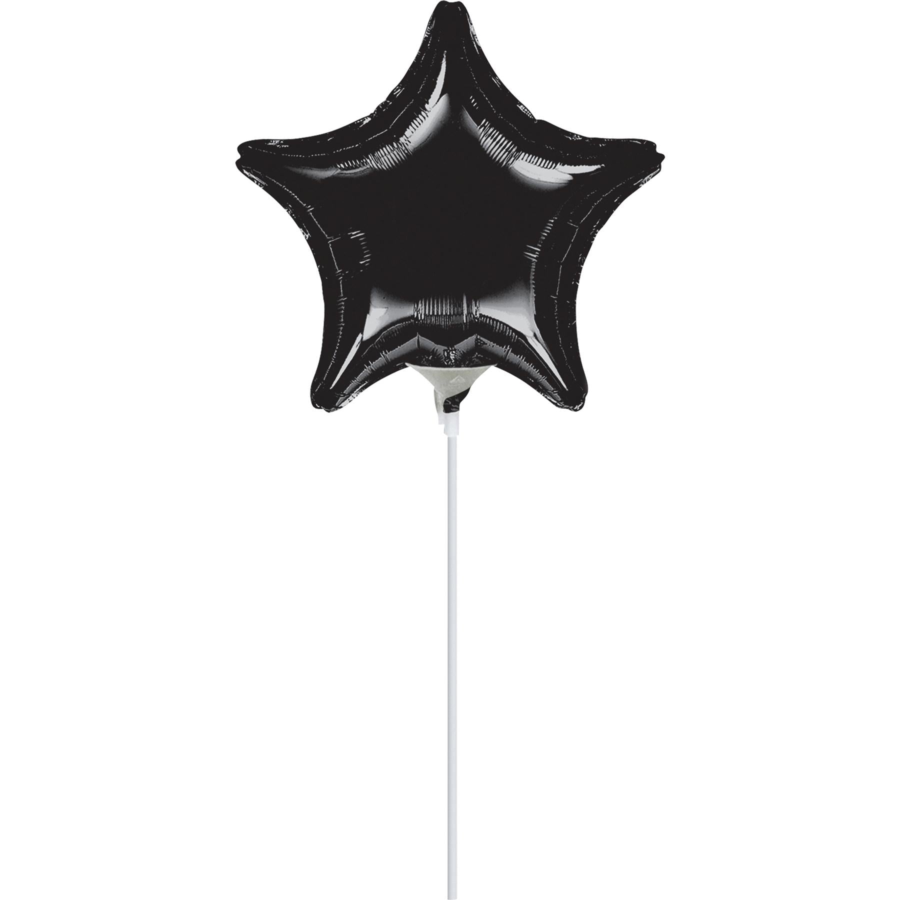 Black Star Foil Balloon 9in Balloons & Streamers - Party Centre