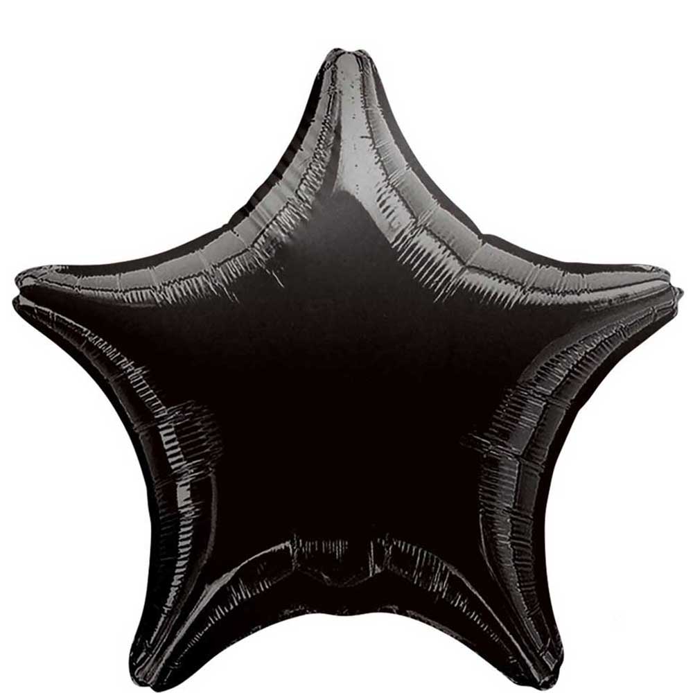 Black Jumbo Star Foil Balloon 32in Balloons & Streamers - Party Centre