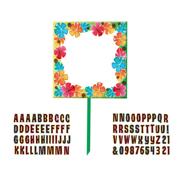 Luau Customizable Yard Sign 14 x 15in Decorations - Party Centre